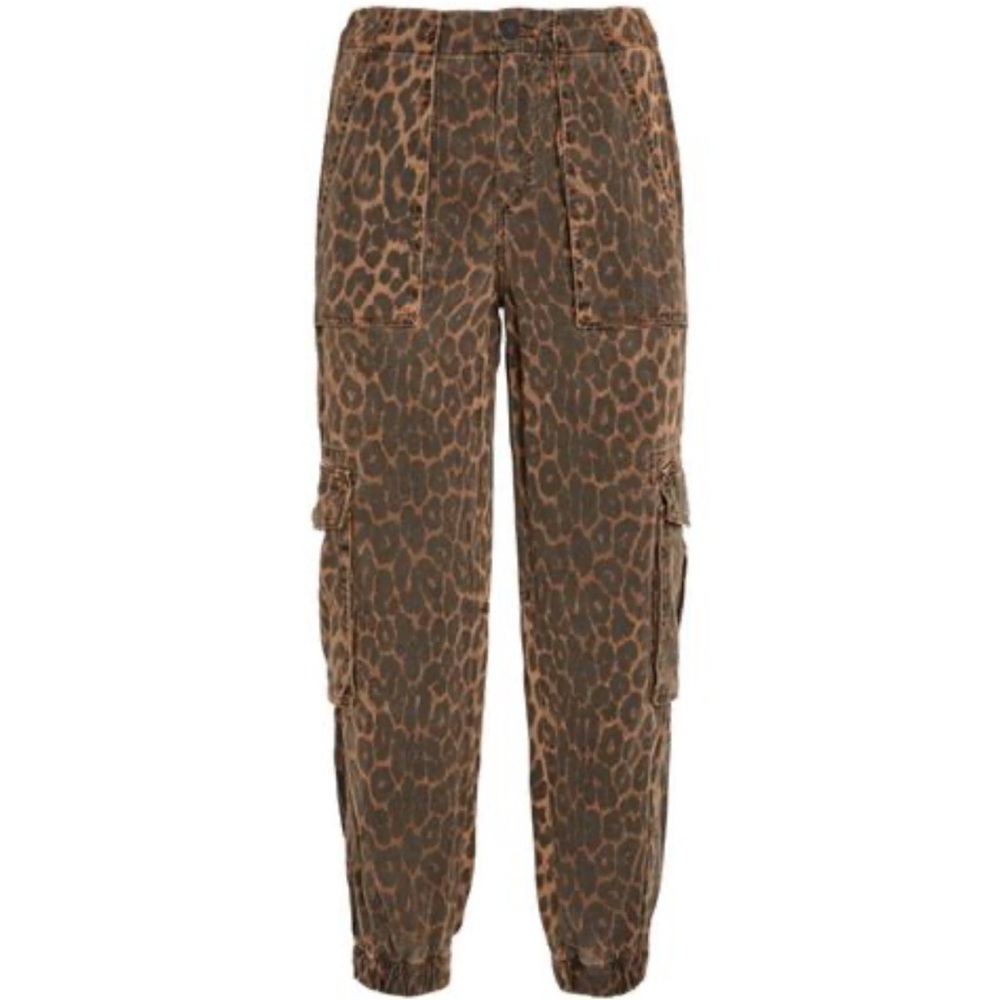 All Saints Brown Leopard Print Joggers